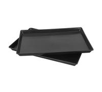 JOINPAYA Plateau pour Cage à Oiseaux en Plastique Noir 2pcs, Bac de Fond Facile à Nettoyer pour Cage de Chien ou Poulailler, Accessoire Pratique pour Enclos d'animaux