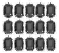 JOINPAYA Plateaux à Pendentif Vierges en Alliage et Cabochons Verre, Kit 20 Pcs, pour Création Bijoux Diy, Couleur Noir Blanc, Loisirs Créatifs, Accessoires Fabrication Bijoux, Art