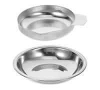 JOINPAYA Plateaux de Pesée Léger et Stable en Acier Inoxydable Argenté Lot de 2 pour Balance Électronique pour Bijoux et Pierres Précieuses en Boutique