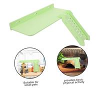 JOINPAYA Plateforme pour Cage Hamster Résistante avec Rampe Aire de Jeu pour Petits Animaux Échelle Douce et Surface Adaptée Aux Hamsters et Cochons Accessoire et Vert
