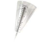 JOINPAYA Pluviomètre Conique Extérieur Transparent avec Piquet, Échelle Graduée pour Jardin et Mesure Précise des Précipitations, Plastique Solide, Outil de Pluviométrie Pratique et Stable
