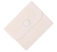 JOINPAYA Pochette à Bijoux en Flanelle Épaisse avec Bouton-Pression Petite Taille 95 X 75 CM Paquet de Rangement pour Bijoux et Accessoires Couleur Beige Clair Paquet Réutilisable