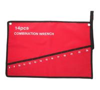 JOINPAYA Pochette de Réparation en Tissu pour Outils Oxford et Rangement Rouge 14 Compartiments, Utilitaire à Ouverture Rapide pour Électricien Bricolage
