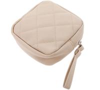 JOINPAYA Pochette Hygiénique en Pu Beige Design à Main pour Rangement Pratique et Protection Confidentialité, pour Voyage et Usage Quotidien