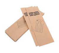 JOINPAYA Pochette pour couvert en papier kraft 100pcs avec design élégant pour événements et fêtes, emballage pratique pour ustensiles jetables
