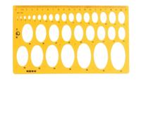 JOINPAYA Pochoir de Dessin Technique 3 Pièces Transparent en Plastique Rigide Règle de Gabarit Ellipse et Cercle pour Conception Architecturale Outil de Mesure Géométrique Professionnel