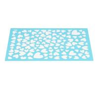 JOINPAYA Pochoir de Sérigraphie pour Argile Polymère Motif Cœur Feuille de 1 Modèle à Mailles Outil Réutilisable pour Bricolage Artistique Décoration Bijoux et Création Manuelle