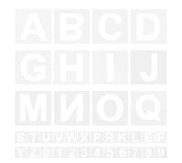 JOINPAYA Pochoirs de Lettres et Chiffres Réutilisables en Plastique Blanc 76 CM 72 Pièces Kit de Modèles pour Peinture Graffiti Scrapbooking et Loisirs Créatifs Intérieur/Extérieur