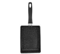 JOINPAYA Poêle à Omelette Carrée Japonaise Tamagoyaki 13x18 Cm Antiadhésive en Aluminium pour Cuisinière à Gaz, Mini Poêle Noire pour Œufs Brouillés Cuisine Extérieure