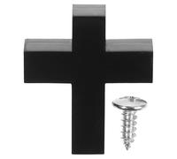 JOINPAYA Poignée Croix pour Couvercle de Pot de Communion en Acrylique Noir avec Vis, Design Élégant et Prise Confortable pour Cérémonies Religieuses