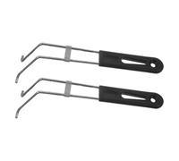 JOINPAYA Poignée de Remplacement pour Friteuse 2 Pièces en Acier Inoxydable Résistant la Chaleur Prise Ergonomique Antidérapante pour Accessoire la Cuisine Pratique