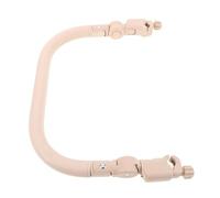 JOINPAYA Poignée pour Poussette Rallongée en Polyuréthane et Fer Accoudoir Avant Beige Mousse Confortable Garde-Corps Sécurisé Réglable Accessoire Pratique pour Promenade Bébé