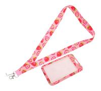 JOINPAYA Porte-Badge avec Cordon Transparent Étui de Protection pour Carte D’Identité Scolaire et Carte de Transport Format Standard Plastique Solide Bureau École et Voyages