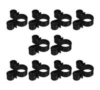 JOINPAYA Porte-Bouteille De Vin Clips Double Trous Plastique 10pcs Noir Accessoire pour Anniversaires Et Mariages Protection Contre Brûlure 2.36X1.97X0.59 Pouces