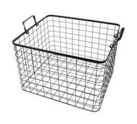 JOINPAYA Porte-bûches Métal Noir avec Poignée Panier de Rangement Robuste pour de Chauffage et Charbon Support Ouvert Intérieur Extérieur pour Cheminée et Jardin