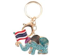 JOINPAYA Porte-clés Éléphant avec Strass en Alliage, Design Unique et Décoratif, Souvenir Touristique Thaïlande, Usage Polyvalent pour Clés et Paquet à Dos