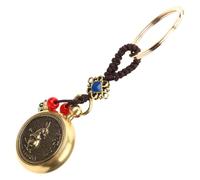 JOINPAYA Porte-Clés en Cuivre Pièce Rotative Lapin Pendentif Décoratif pour Paquet à Dos Accessoire Traditionnel Chinois pour Nouvel An Porte-Clés Feng Shui Polyvalent