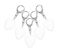 JOINPAYA Porte-Clés Transparent pour 5 Médiators de Guitare Boîte de Rangement Portable en Plastique Solide Étui Compact pour Médiators Acoustiques et Électriques Accessoire Pratique