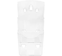 JOINPAYA Porte-Documents Mural Bureau 2 Niveaux A6 en Acrylique Transparent Organiseur de Dossiers et Présentoir à Brochures pour Espace de Travail Bureau Salle D’Étude ou Magasin