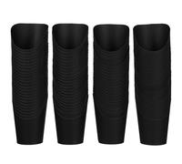 JOINPAYA Porte-frites Jetable 14oz en Papier Noir, Gobelet à Collation Incliné, Boîte à Popcorn et Snacks, Lot de 100 Pièces pour Barbecue, Fête et Événement Extérieur