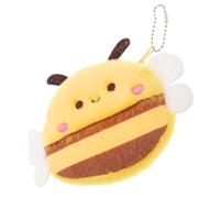 JOINPAYA Porte-Monnaie Abeille en Peluche Douce Mini Porte-Clés Mignon pour Fille et Garçon Petit Paquet à Monnaie Kawaii Rangement Pièces Écouteurs et Clés Accessoire Ludique pour