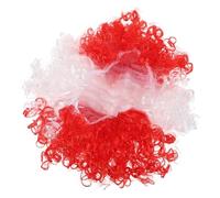 JOINPAYA Postiche Bouclée Drapeau Canadien Postiche de Supporter de Football Accessoire de Déguisement Duveteux Taille Unique Couvre-Chef Coloré pour Fêtes Sportives et Carnavals