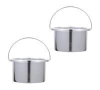 JOINPAYA Pot Intérieur pour Chauffe-cire Épilation 100 Mm en Aluminium Résistant Lot de 2, Accessoire Fondoir Cire Chaude Pratique pour Épilateur, Récipient Solide Compatible Chauffe-cire
