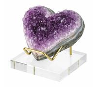 JOINPAYA Présentoir À Bras Métallique Support Acrylique Transparent Pour Pierres Et Minéraux Présentoir À Cristaux Socle Pour Pierre Minérale Pour Maison Bureau Et Librairie 1.97X1.97X1.77In
