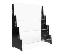 JOINPAYA Présentoir à Cartes de Baseball en Acrylique Transparent, Boîte de Rangement Démontable Compacte, Support Multi-Cartes pour Collection, Cadre D’Exposition Noir pour Bureau