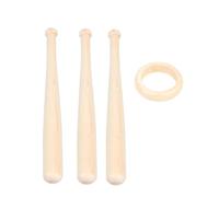 JOINPAYA Présentoir Base de Soutien Beige en Bois pour Batte de Baseball Mini, Support Stable et Élégant pour Maison ou Magasin