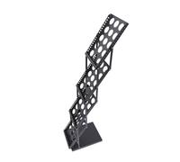 JOINPAYA Présentoir Pliable en Métal Noir A4 pour Brochures et Magazines Porte-Documents Portable Multi-Niveaux pour Salons Bureaux et Espaces Commerciaux Rangement Aéré et Compact
