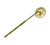 JOINPAYA Presse Parfum en Cuivre Doré, Manche Long, Fond Plat pour Cendres | Accessoire de Brûleur, Prise Confortable, Gain de Temps, pour Parfum en Poudre, Usage Maison