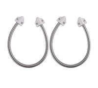 JOINPAYA Protecteur de Câble Manchon Flexible Étanche et Antipoussière 2 Pièces Boucle de Porte en Acier Inoxydable Argenté pour Système de Contrôle D'accès Résidentiel