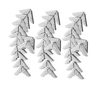 JOINPAYA Protections d'angle Vintage en Métal Argenté 40 Pièces, Protège-Coins 14 MM pour Livres, Carnets et Menus, Accessoires pour Scrapbooking et Décoration d'Album