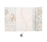 JOINPAYA Protège-livre en Tissu Fait Main A5 Couverture de Livre à Motif Floral Vert Soleil Housse de Protection Chic Couverture du Manuel pour Cahier et Carnet Bureau Scolaire