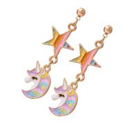 JOINPAYA Puces D’Oreilles Licorne Mignonnes pour Femmes Bijoux Décoratifs en Alliage Léger Couleur Pastel Délicate 1 Paire pour Anniversaire Saint-Valentin et Usage Quotidien