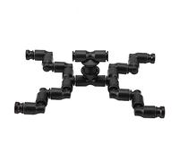 JOINPAYA Pulvérisateur pour Reptiles Buse de Refroidissement en Plastique Noir, Effet Brumisation pour Terrarium et Paysage Forêt Tropicale, 1 Set Ajustable pour Plantes et Reptiles