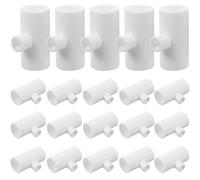 JOINPAYA Raccord en Plastique Blanc Installation Simplifiée 50 Pièces Conception en Forme de Trois Voies pour Abreuvoirs à Tétines Filetées pour Poulaillers et Grandes Fermes Avicoles
