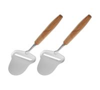 JOINPAYA Râpe à Fromage Multifonction Antidérapante en Acier Inoxydable avec Manche en Bois, Lot de 2 Pièces, pour Râper Fromage, Chocolat et Zestes D’agrumes Cuisine Créative