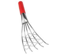 JOINPAYA Râteau à Huîtres Manuel Manche Court en Bois, Râteau à Griffes Robuste pour Ramassage de Palourdes, Coquillages et Crustacés Plage, Accessoire de Pêche et Jardinage Pratique