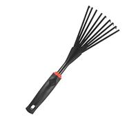 JOINPAYA Râteau de Jardin en Acier Inoxydable Manche en Outil de Nettoyage pour Pelouse et Jardin Râteau à Feuilles Mortes Solide et Pratique