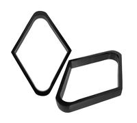 JOINPAYA Râtelier à Boules de Billard en Bois Massif de Forme Rhomboïdale Porte-Boules Noir pour Table de Billard 9 Boules Lot de 2 Supports Adaptés à Domicile Salle de Jeux