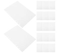 JOINPAYA Recharge A5 de Papier Autocollant Vierge Réutilisable, Double Face, 50 Feuilles par Set, 2 Sets pour Classeur 6 Anneaux, Album de Collection D'autocollants et Pages de