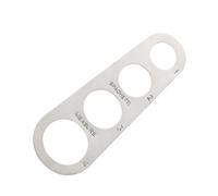 JOINPAYA Règle à Spaghetti en Acier Inoxydable 4 Trous, Outil de Mesure Précis pour Portions de Pâtes, Doseur Pratique pour Cuisson de Spaghettis et Nouilles, Ustensile Compact Cuisine