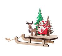 JOINPAYA Renne De Noël Décoration De Traîneau Ornements Arbre Décorations Miniatures Traîneau Miniature Ornements De Renne à Suspendre