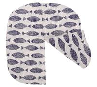JOINPAYA Rideau de Porte Automatique Motif Petit Poisson en Coton et Lin Compatible Bac à Litière Chat Intelligent pour Bac à Litière Autonettoyant Accessoire pour Maison de Chat