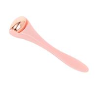 JOINPAYA Roll-on Yeux en Métal Rose Doré et Poignée Rose, Rouleau Contour des Yeux pour Atténuer les Poches, Masseur Visage et Cou Multifonction, Outil de Massage Visage pour Absorption