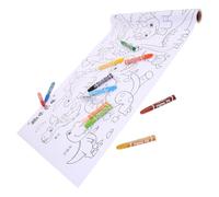 JOINPAYA Rouleau de Dessin pour Garçon et Filles 10 Mètres Papier à Dessin Double Face Imperméable Affiche à Colorier avec 12 Crayons de Cire Kit Créatif pour Activités Manuelles et