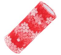 JOINPAYA Rouleau de Tulle Rouge et Créer Jupe Bulle Élégante Flocon de Neige en Polyester pour Décorer Arche pour Décoration de Noël
