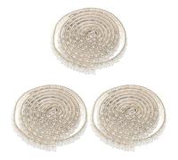 JOINPAYA Ruban Décoratif en Cristal Auto-adhésif 3 Rouleaux 1,5 Cm Large Garniture Nacrée et Perles Scintillantes, Ruban de Mariage en Strass pour Décoration de Fête et Loisirs Créatifs